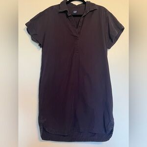 Gap Deep Charcoal Utility Like Short sleeve dress size M